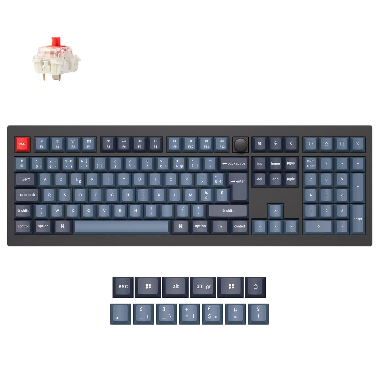 Keychron V6 Max QMK Wireless Custom Mechanical Keyboard ISO Layout Collection