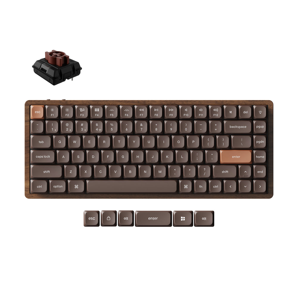 Keychron K3 Max QMK Wireless Custom Mechanical Keyboard - All-Wood Special Edition(US ANSI Keyboard)