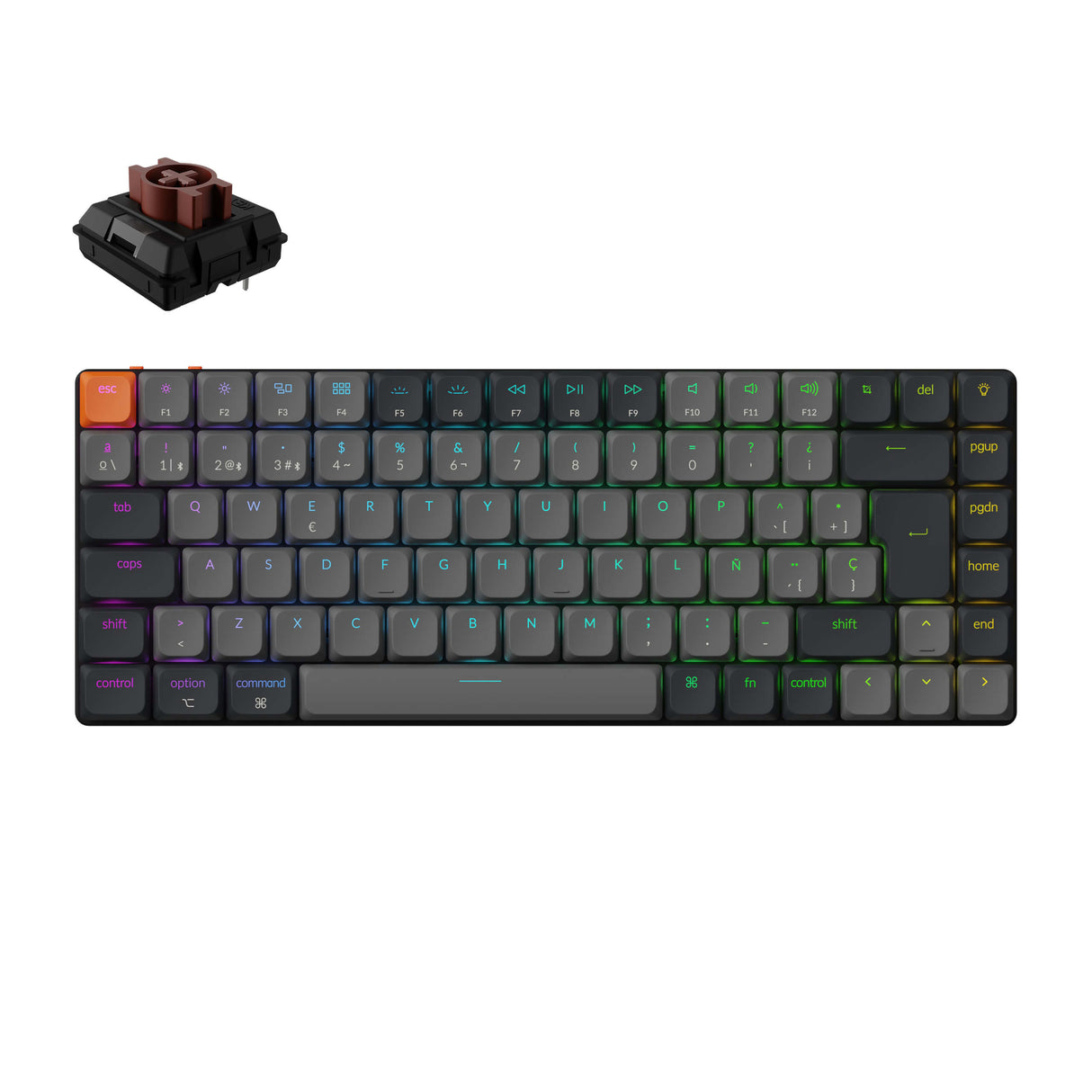 Teclado Mecánico Inalámbrico Keychron K3 QMK (Distribución ISO) - Versión 3