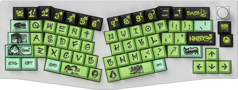 NINEGO - Conjunto completo de teclas Cherry Profile de PBT con sublimación