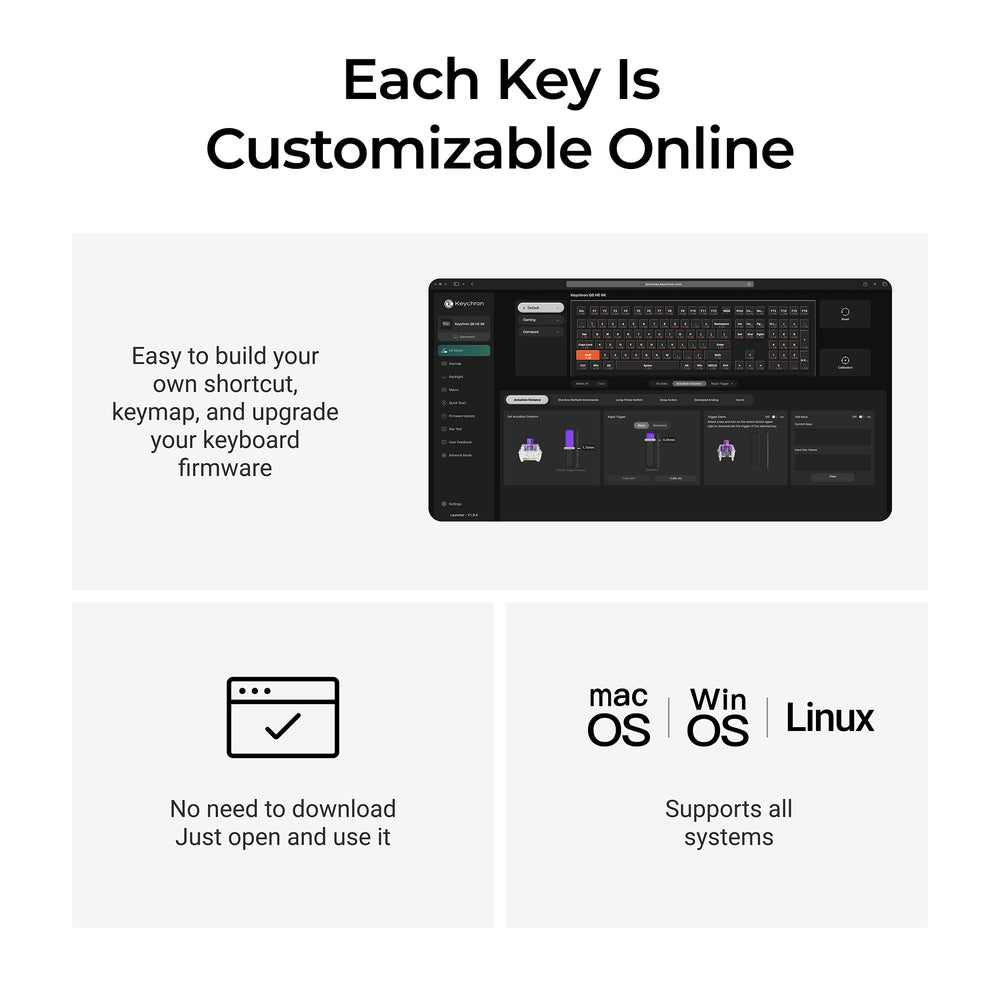 Keychron Q6 HE 8K Wired Magnetic Switch Keyboard ISO Layout Collection