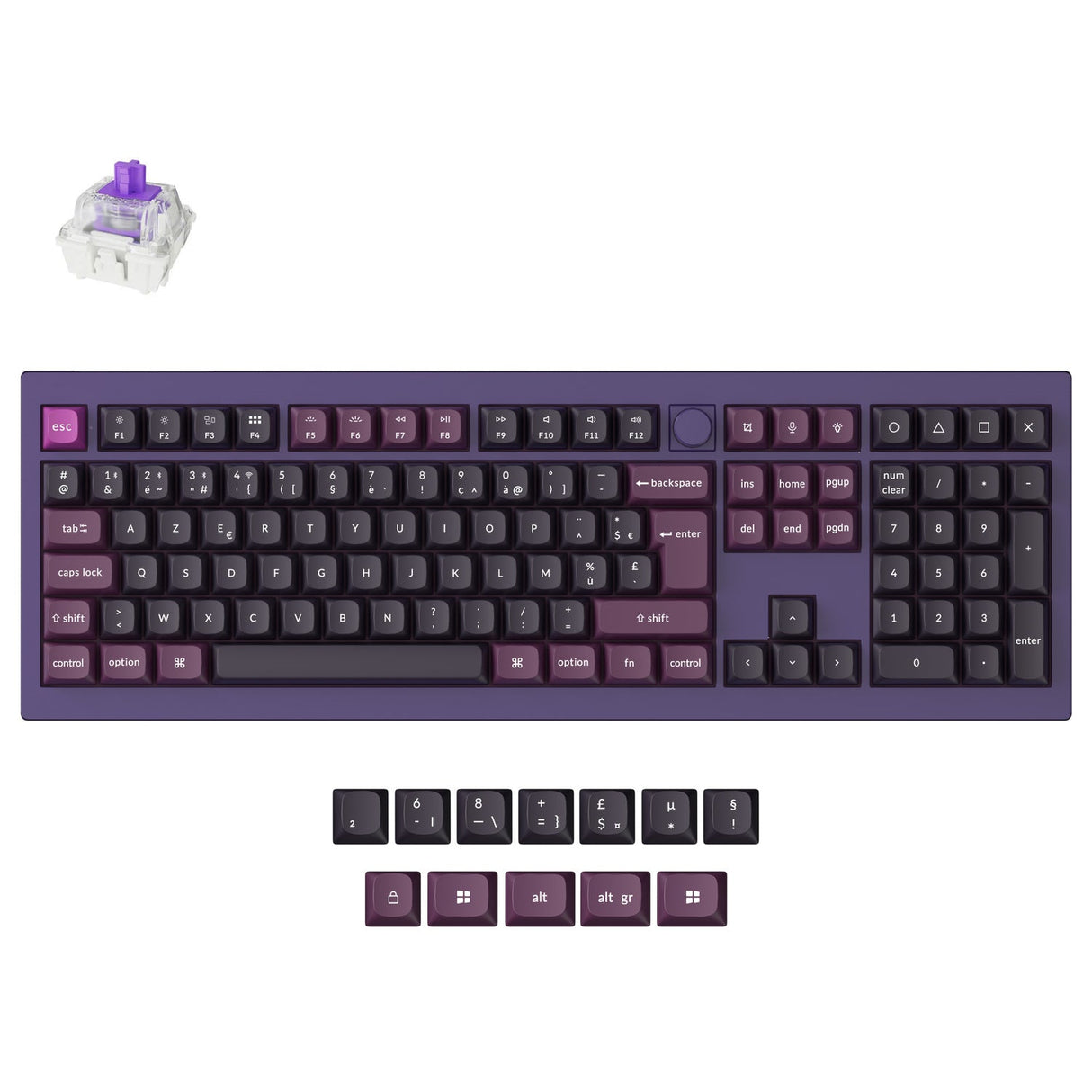 Colección de teclados personalizados inalámbricos Keychron Q6 HE QMK con distribución ISO