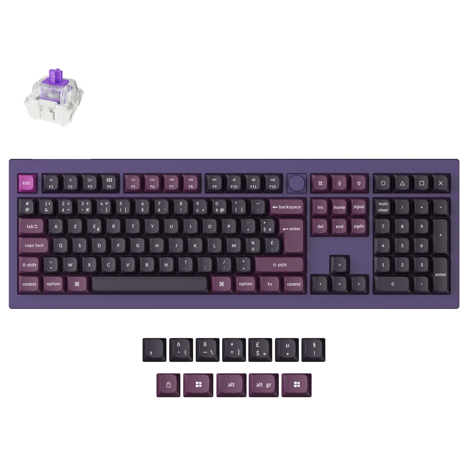 Colección de teclados personalizados inalámbricos Keychron Q6 HE QMK con distribución ISO