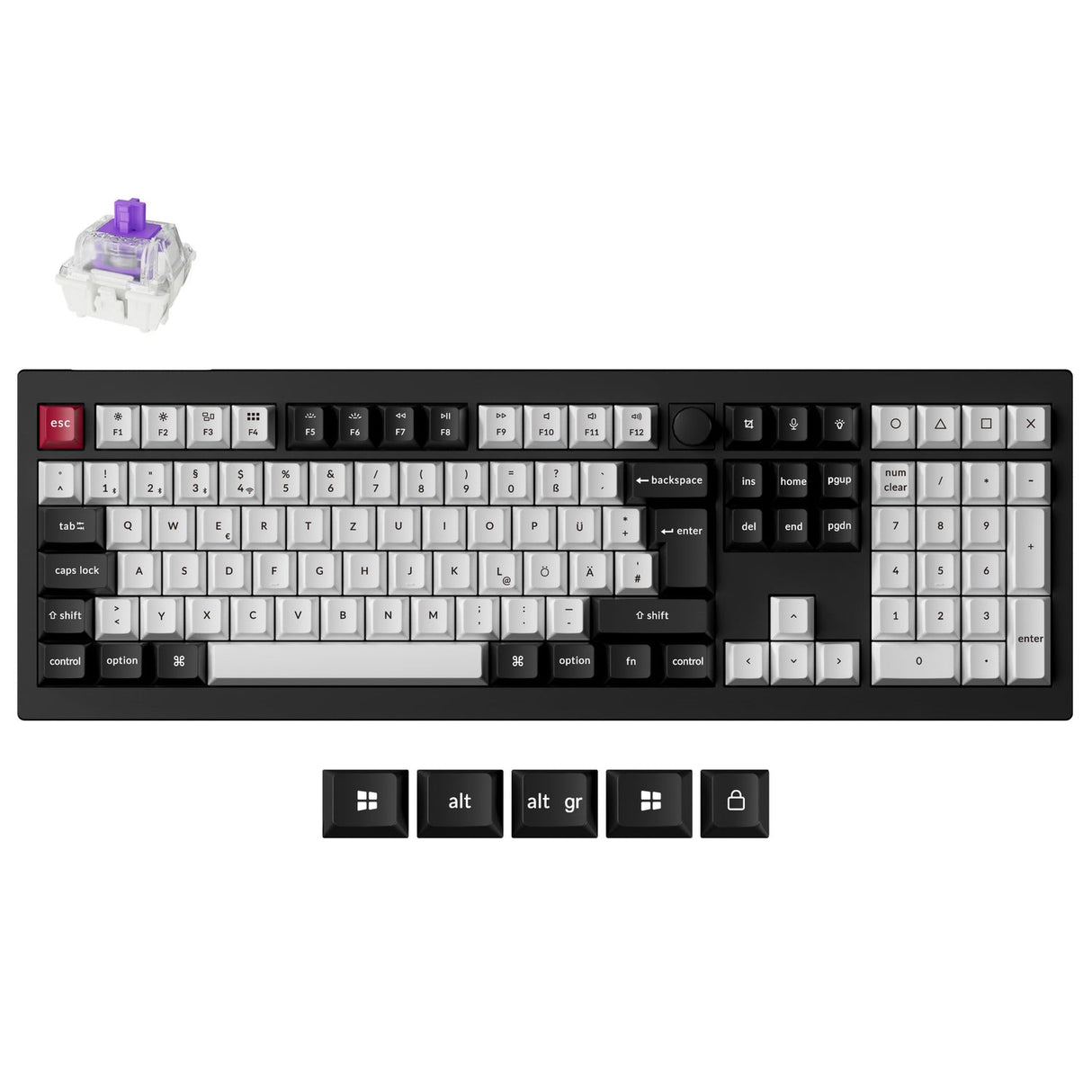 Colección de teclados personalizados inalámbricos Keychron Q6 HE QMK con distribución ISO