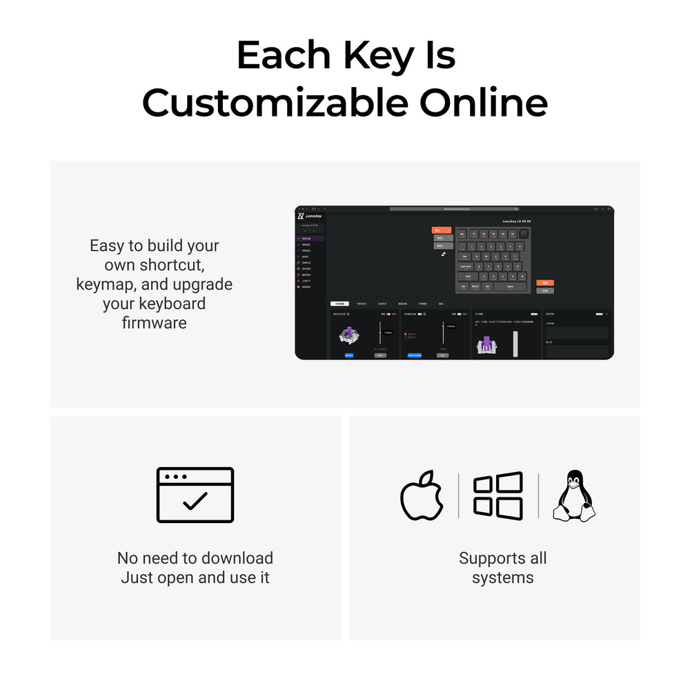Teclado para Juegos de Una Mano Lemokey L0 HE con Interruptores Magnéticos
