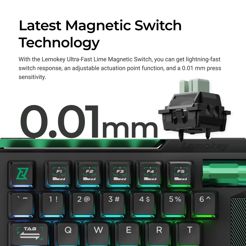 Teclado para Juegos de Una Mano Lemokey L0 HE con Interruptores Magnéticos