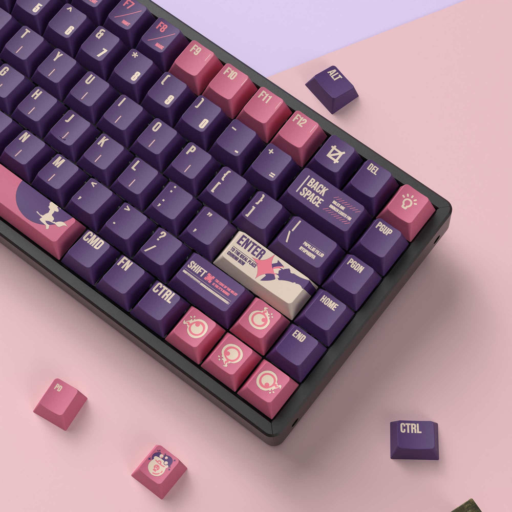 Bruja Lunar - Juego Completo de Keycaps PBT Sublimados con Perfil Cherry