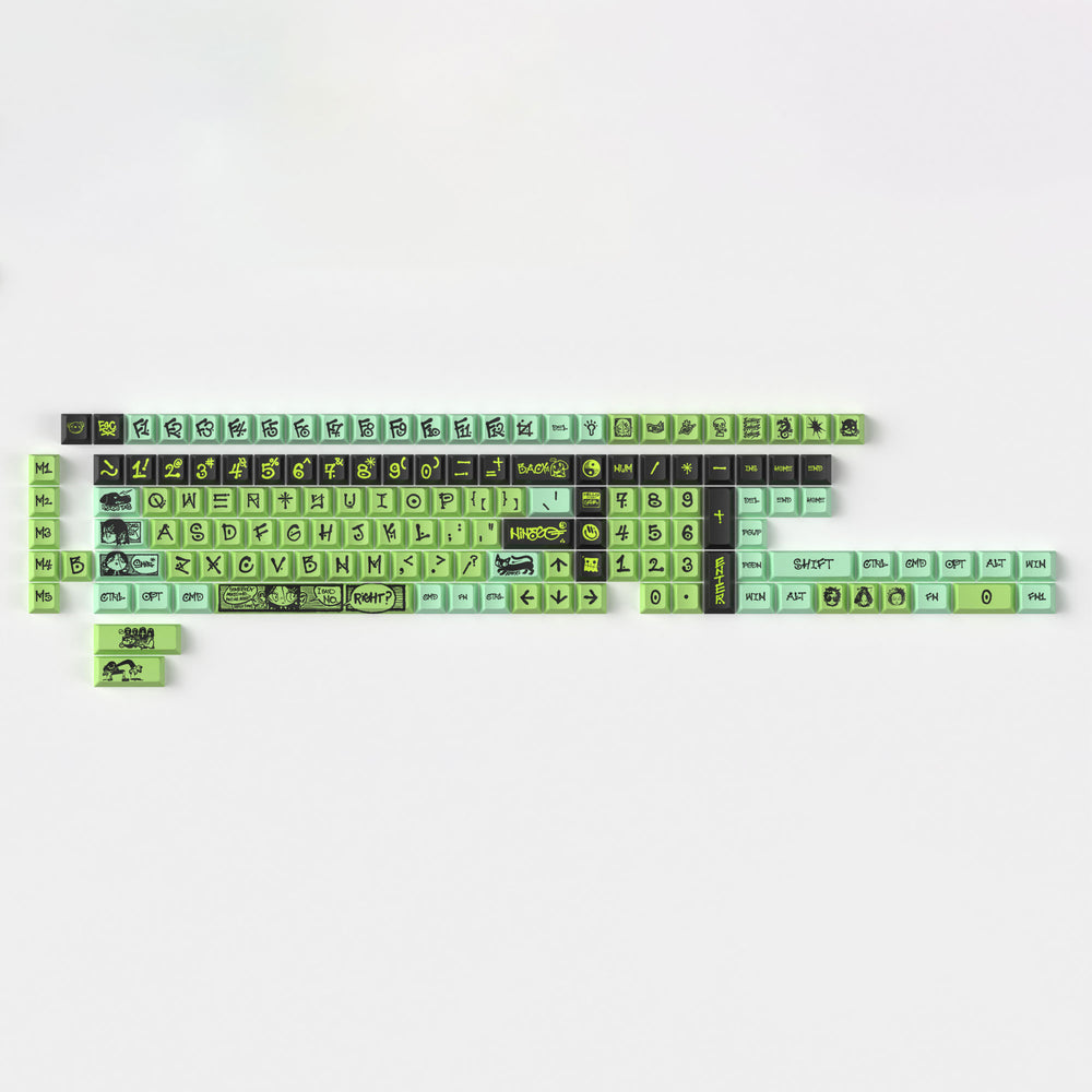 NINEGO - Conjunto completo de teclas Cherry Profile de PBT con sublimación