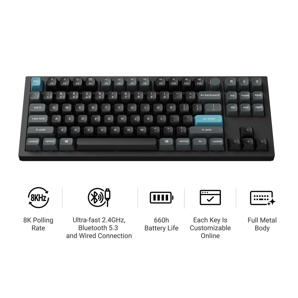 Teclado Mecánico Personalizado Inalámbrico Keychron Q3 Ultra 8K (Distribución US ANSI)