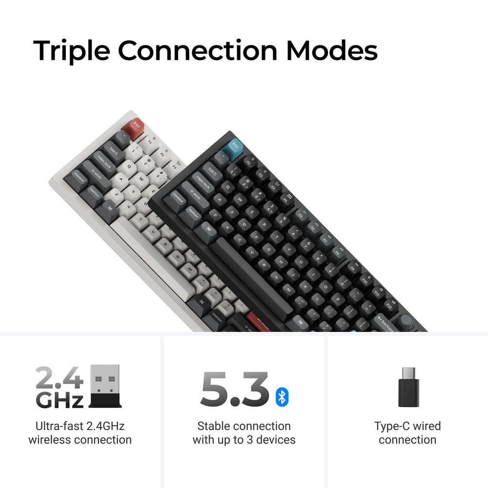 Teclado Mecánico Personalizado Inalámbrico Keychron Q3 Ultra 8K (Distribución US ANSI)