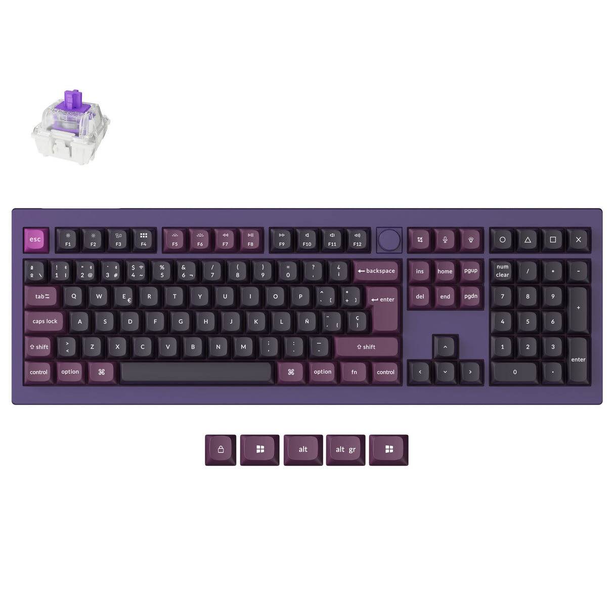 Colección de teclados personalizados inalámbricos Keychron Q6 HE QMK con distribución ISO