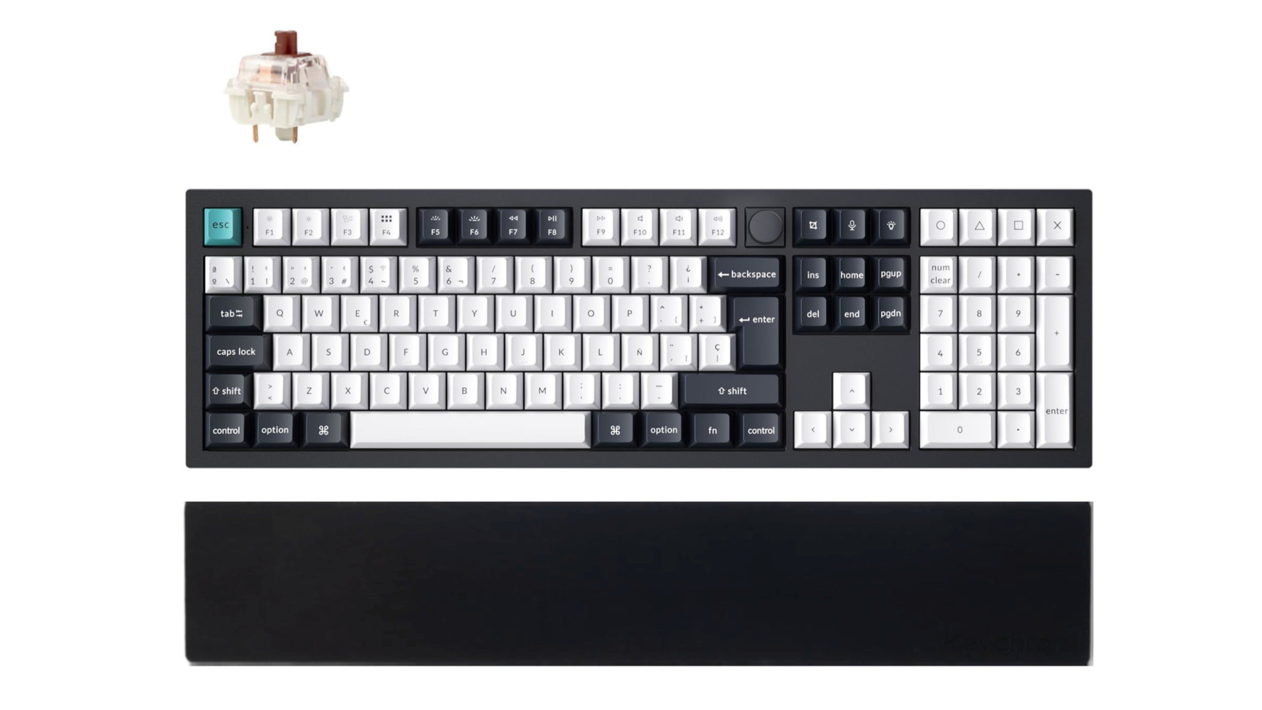 Combo: Keychron Q6 Max QMK Wireless Keyboard ISO Layout + Silicone Palm Rest
