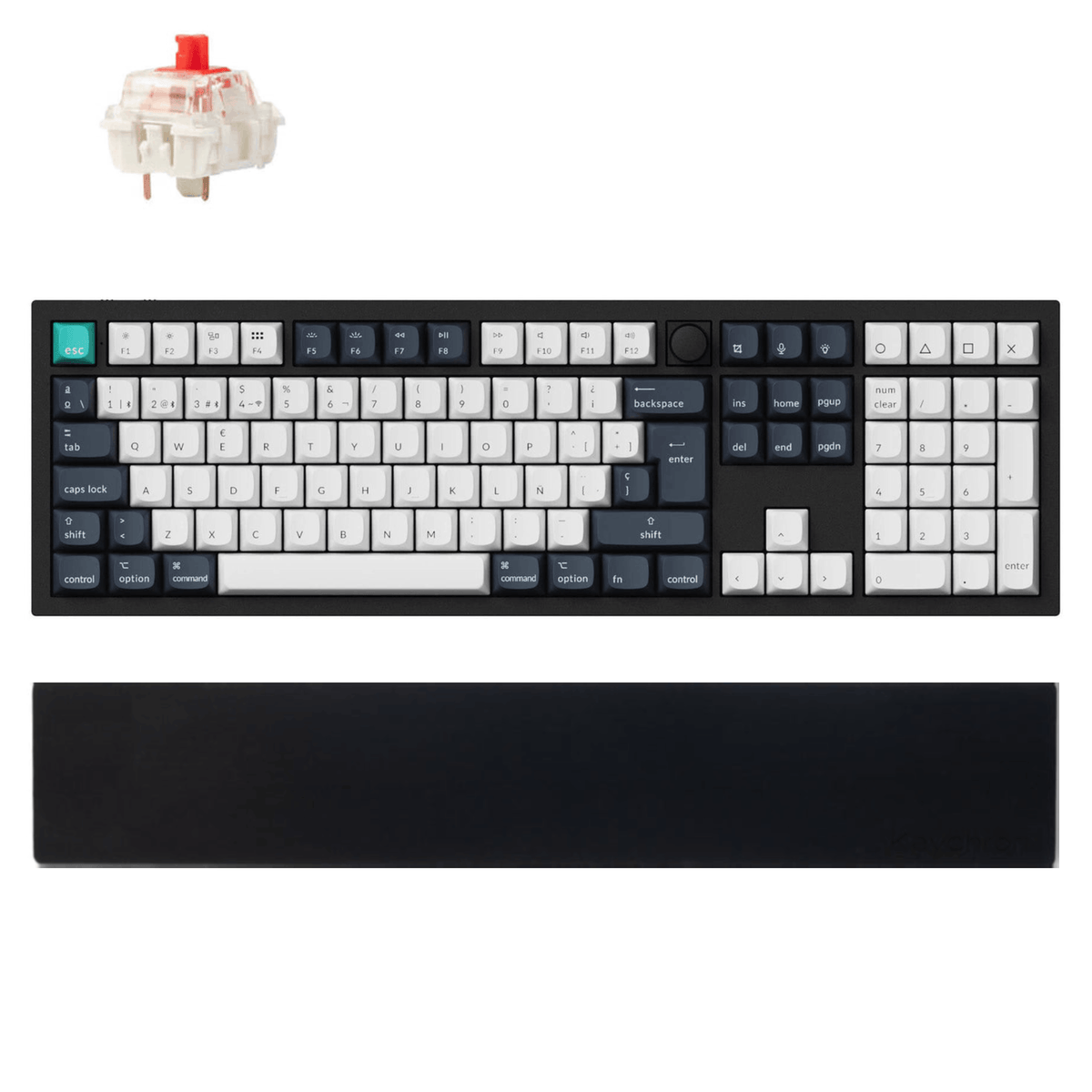 Keyboad Layout Rubber Sheet Combo: Keychron Q6 Max QMK Wireless Keyboard ISO Layout + Silicone Pal ...