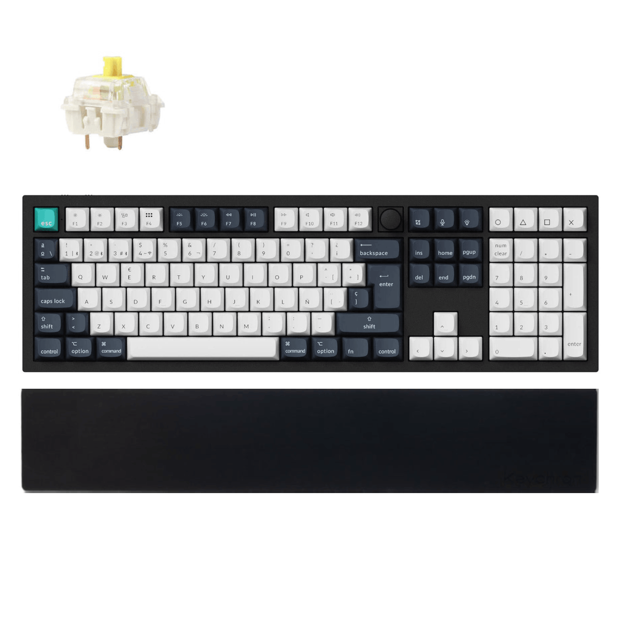 Combo: Keychron Q6 Max QMK Wireless Keyboard ISO Layout + Silicone Palm Rest