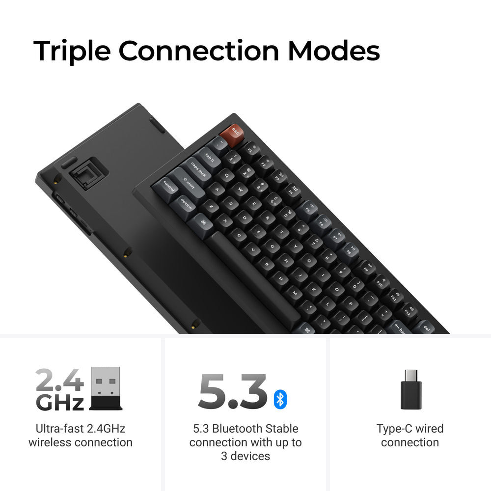 Teclado Mecánico Personalizado Inalámbrico Keychron V1 Ultra 8K (Distribución US ANSI)