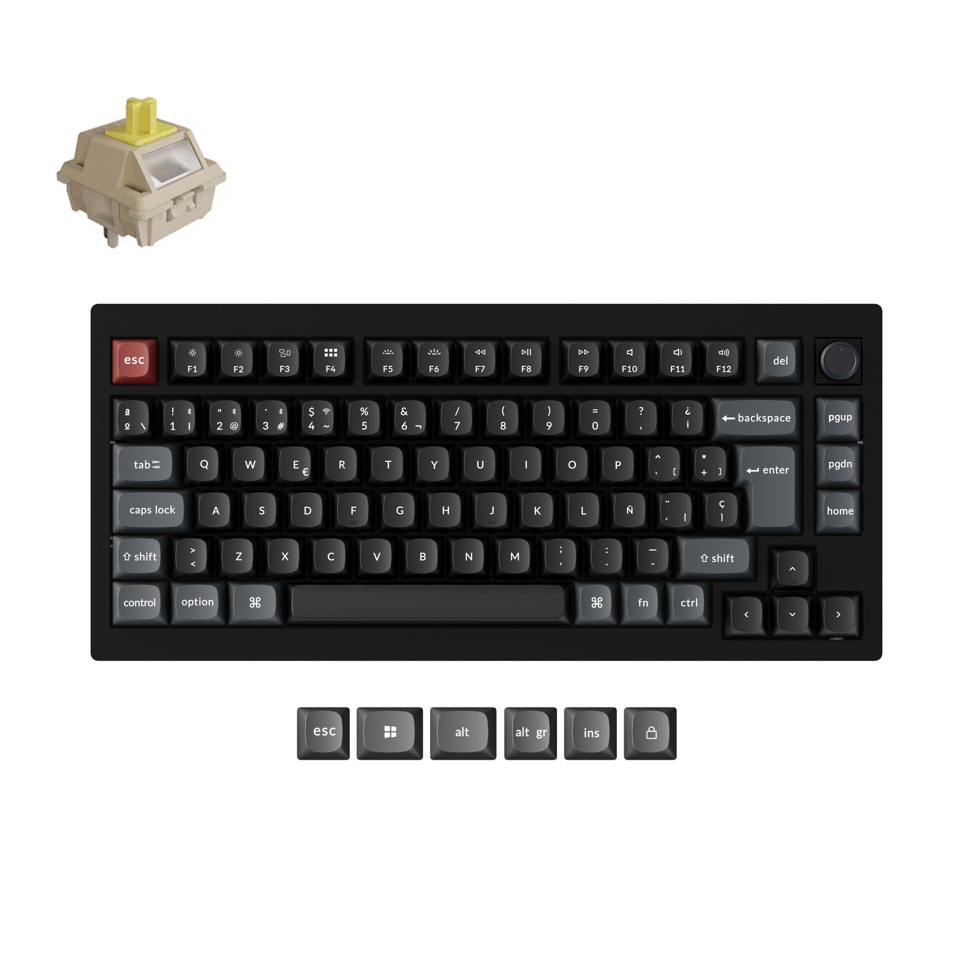 Teclado Mecánico Personalizado Inalámbrico Keychron V1 Ultra 8K (Distribución US ANSI)