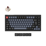 Colección de teclado mecánico personalizado inalámbrico QMK Keychron V1 Max con distribución ISO