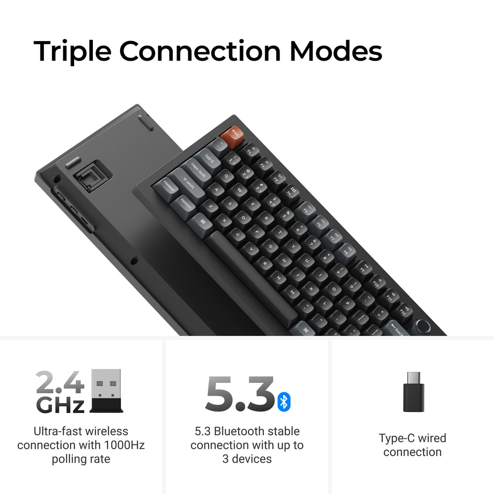 Teclado Mecánico Personalizado Inalámbrico Keychron V3 Ultra 8K (Distribución US ANSI)