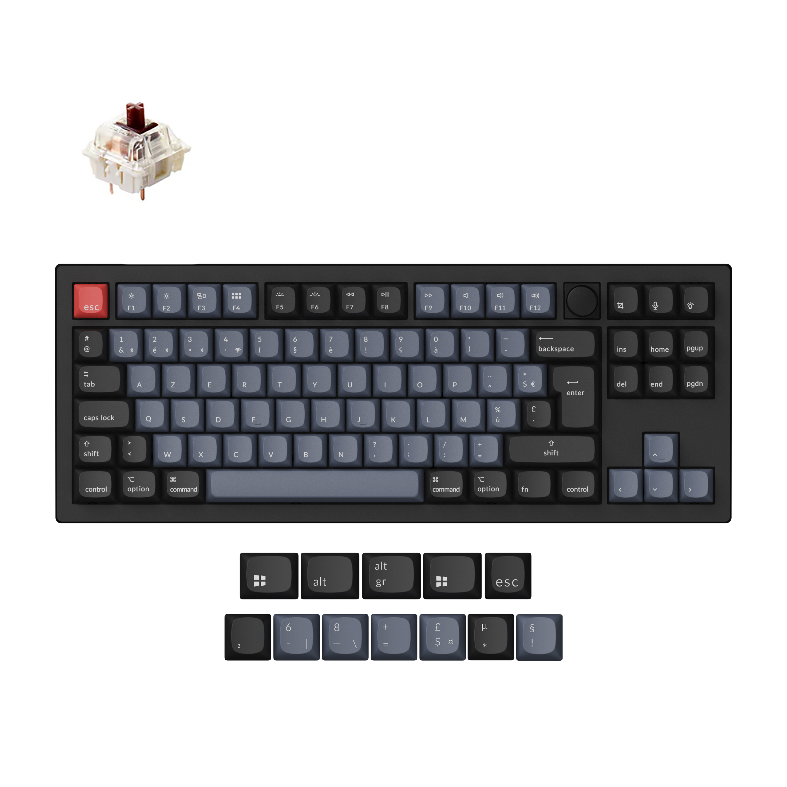 Colección de teclado mecánico personalizado inalámbrico Keychron V3 Max QMK/VIA con distribución ISO