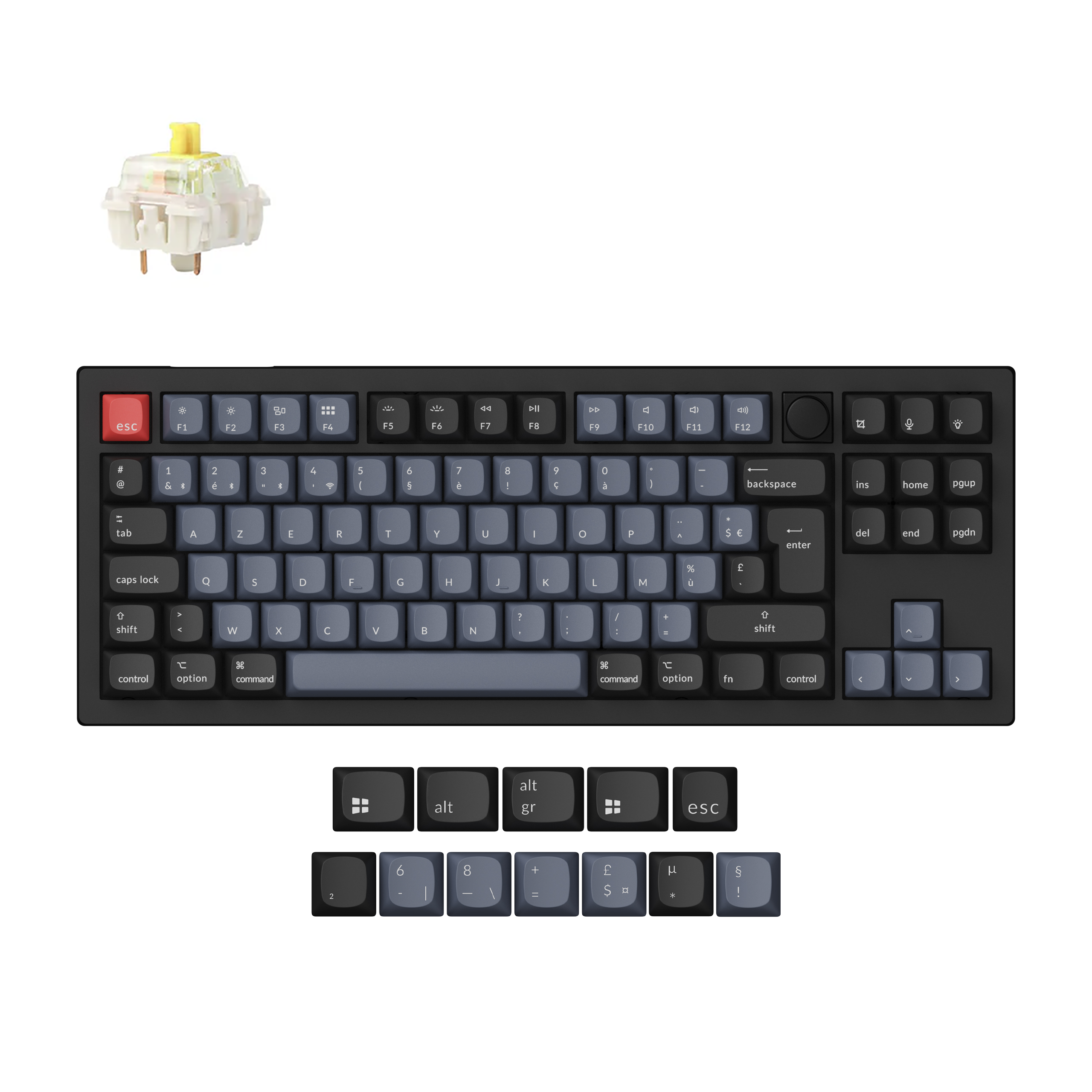 Colección de teclado mecánico personalizado inalámbrico Keychron V3 Max QMK/VIA con distribución ISO