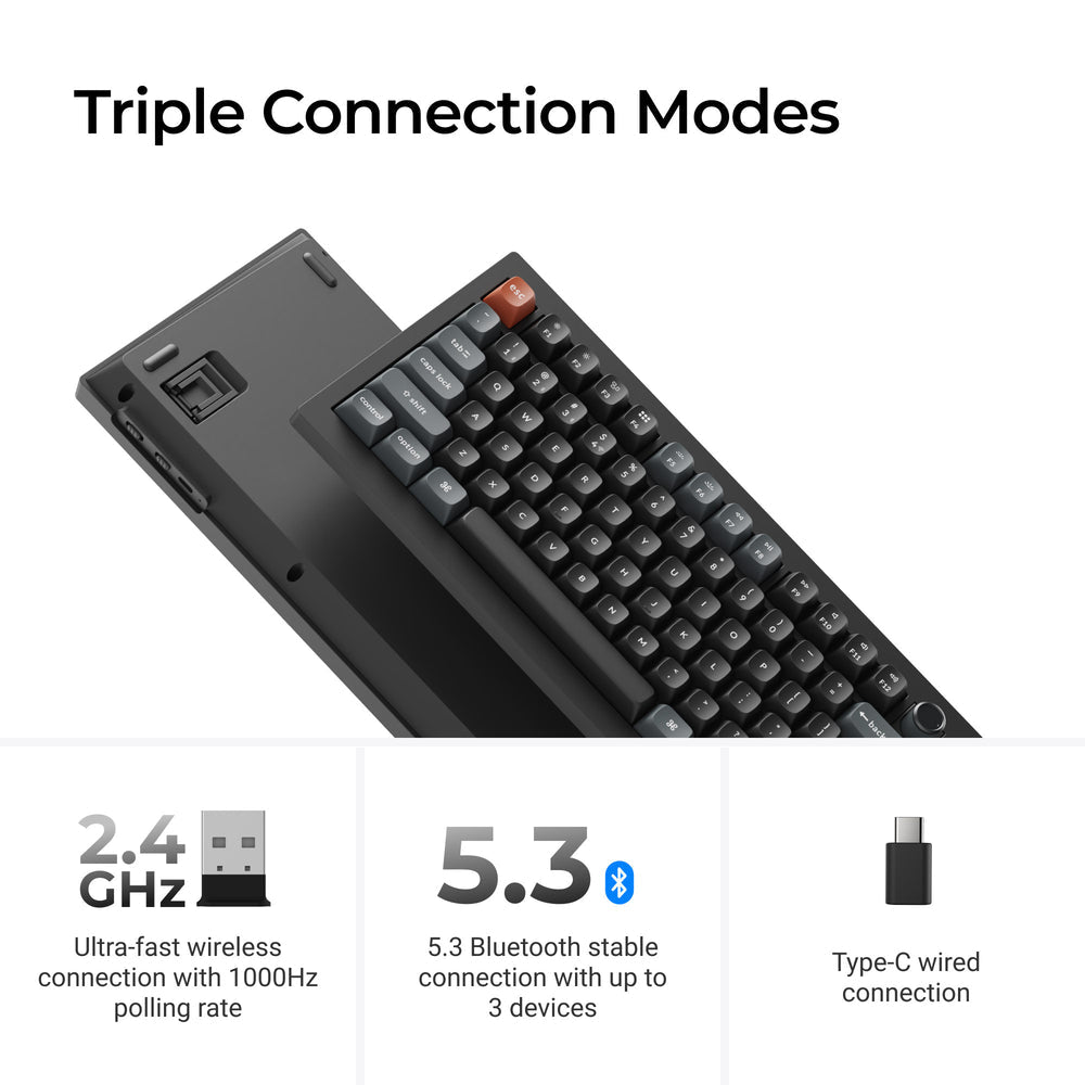 Teclado Mecánico Personalizado Inalámbrico Keychron V6 Ultra 8K (Distribución US ANSI)