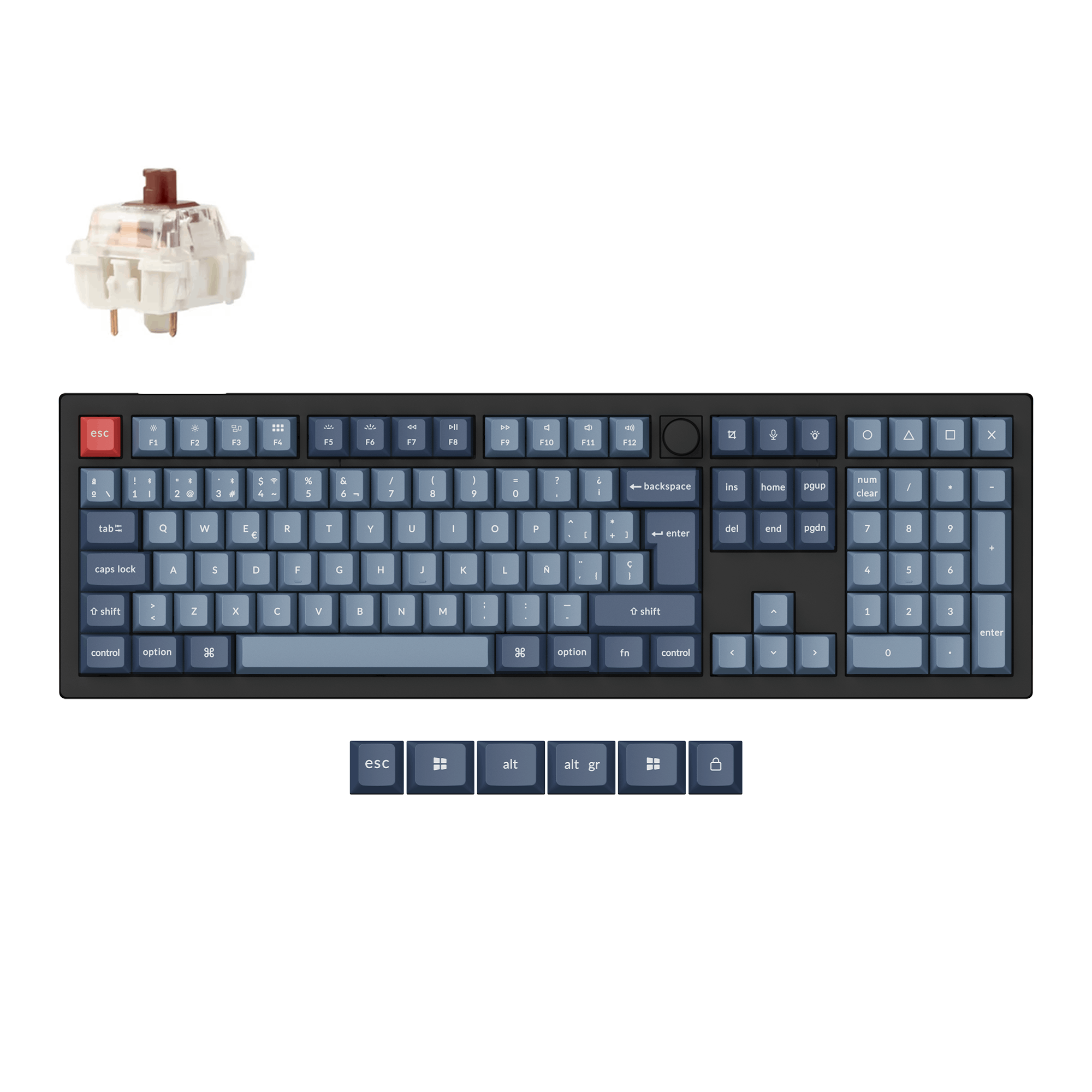 Colección de teclado mecánico personalizado inalámbrico Keychron V6 Max QMK con distribución ISO