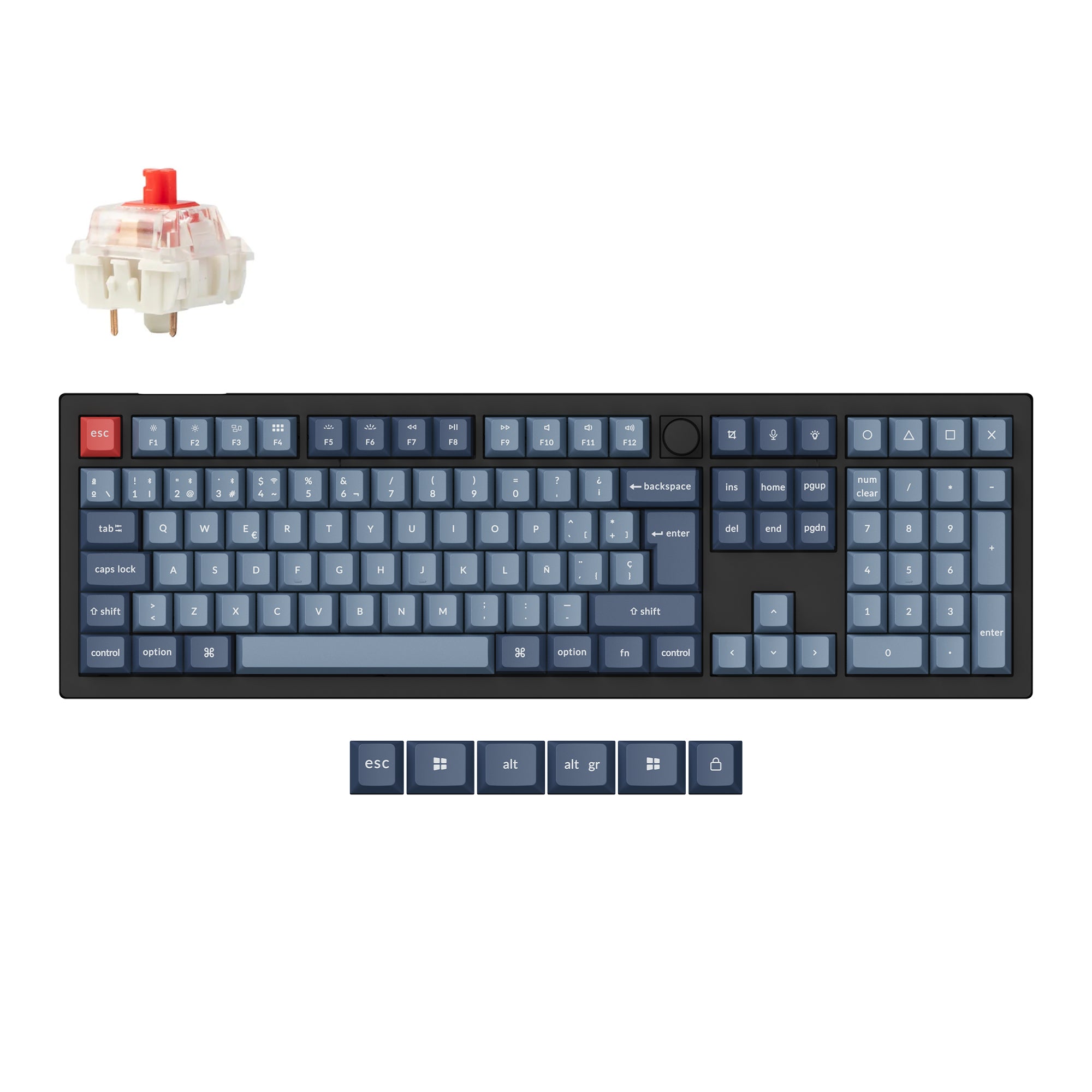 Colección de teclado mecánico personalizado inalámbrico Keychron V6 Max QMK con distribución ISO