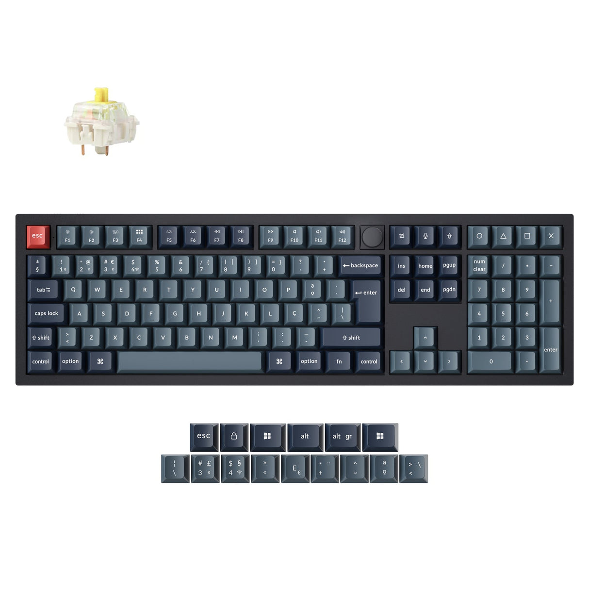 Colección de teclado mecánico personalizado inalámbrico Keychron V6 Max QMK con distribución ISO