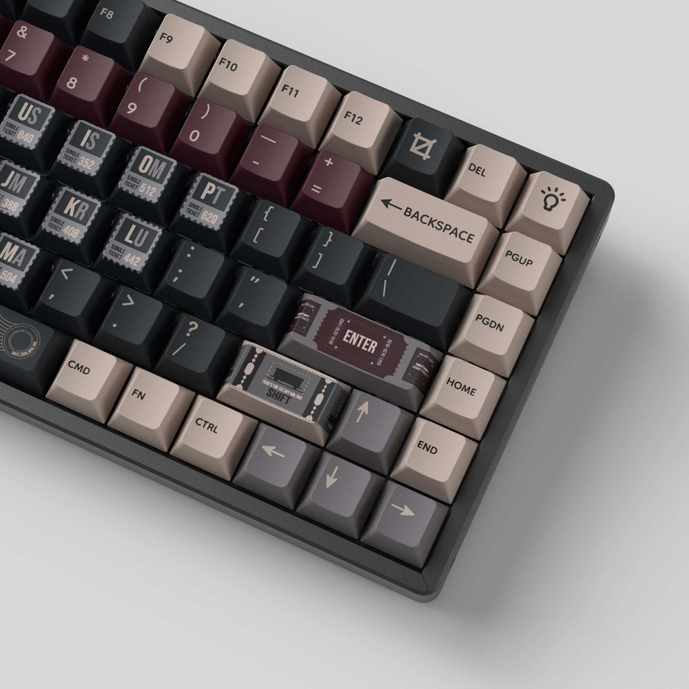 Sello Vintage - Juego Completo de Keycaps PBT Sublimados con Perfil Cherry