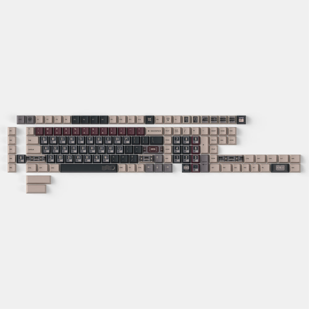 Sello Vintage - Juego Completo de Keycaps PBT Sublimados con Perfil Cherry