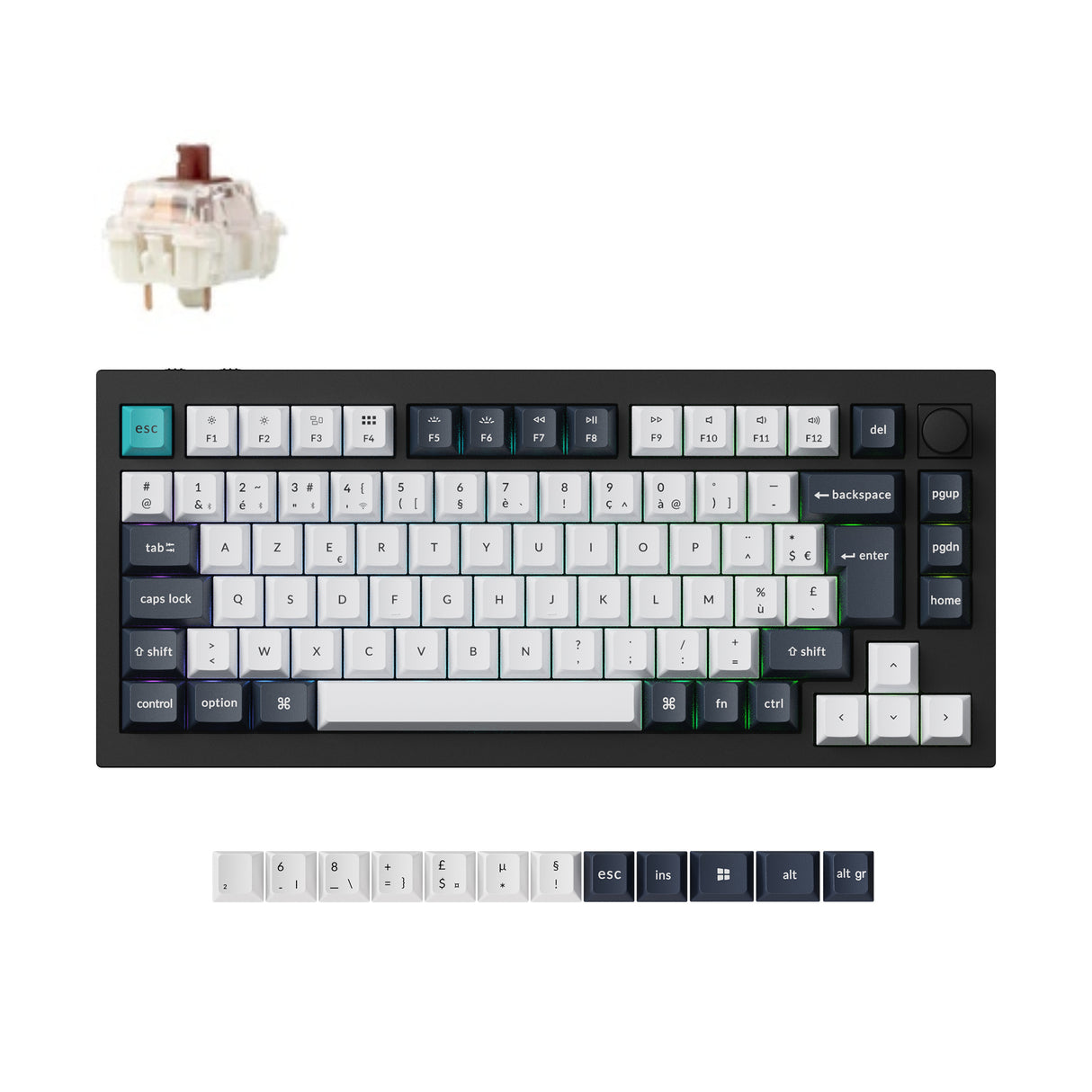 Keychron Q1 Max QMK/VIA Wireless Custom Mechanical Keyboard ISO Layout Collection