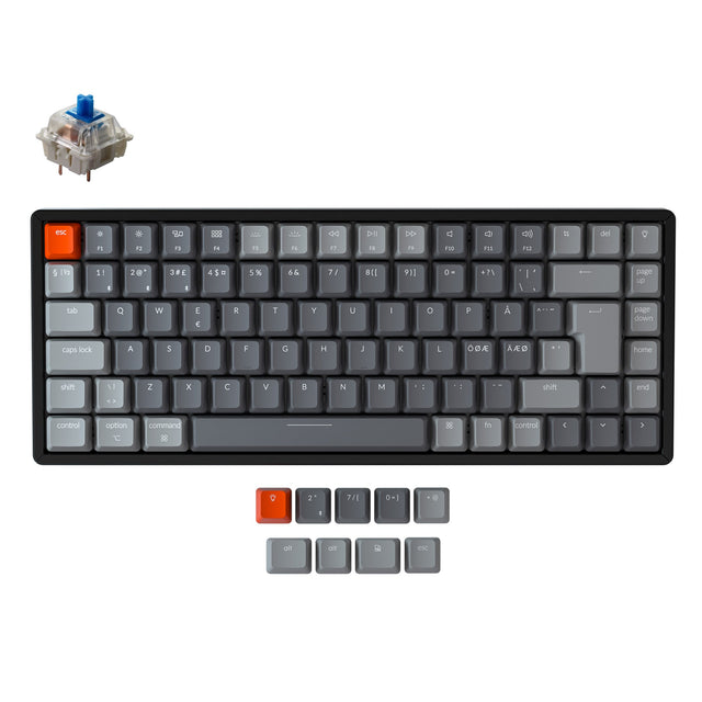 Keychron K2 Wireless Mechanical Keyboard (Nordic ISO Layout) - Version ...