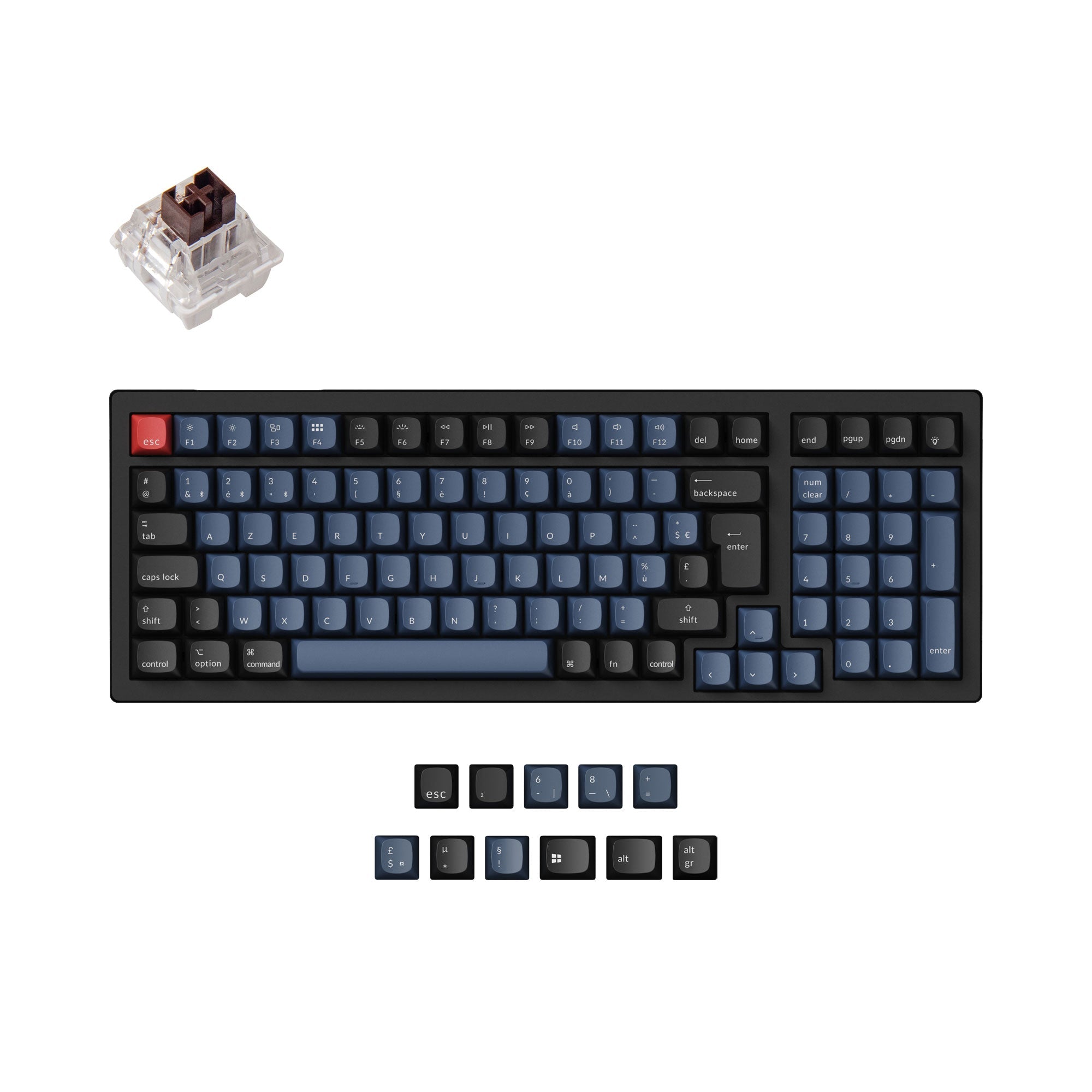 Colección de teclado mecánico inalámbrico Keychron K4 Pro QMK/VIA con distribución ISO