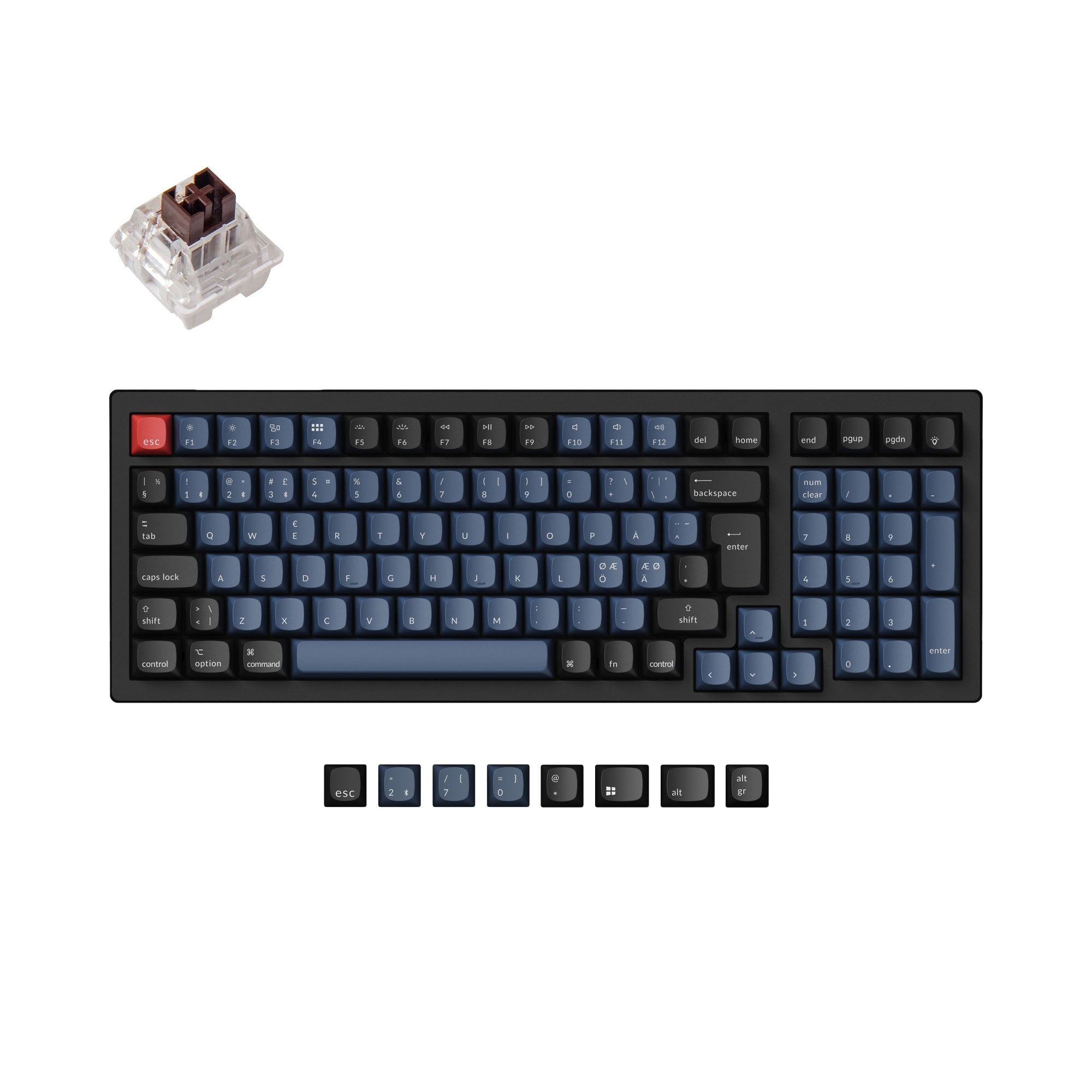 Colección de teclado mecánico inalámbrico Keychron K4 Pro QMK/VIA con distribución ISO
