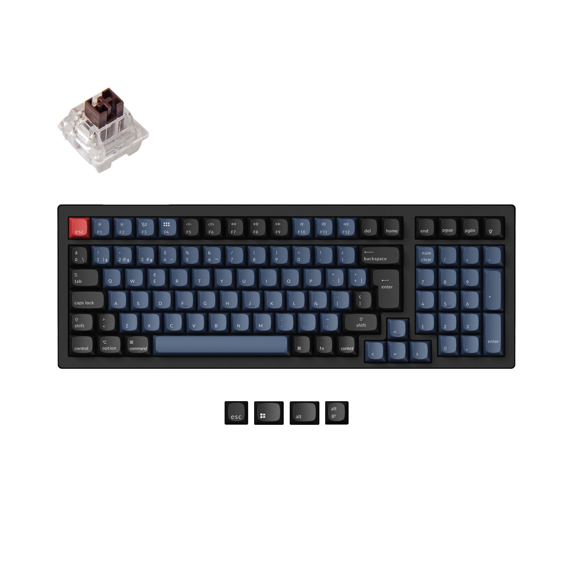 Colección de teclado mecánico inalámbrico Keychron K4 Pro QMK/VIA con distribución ISO