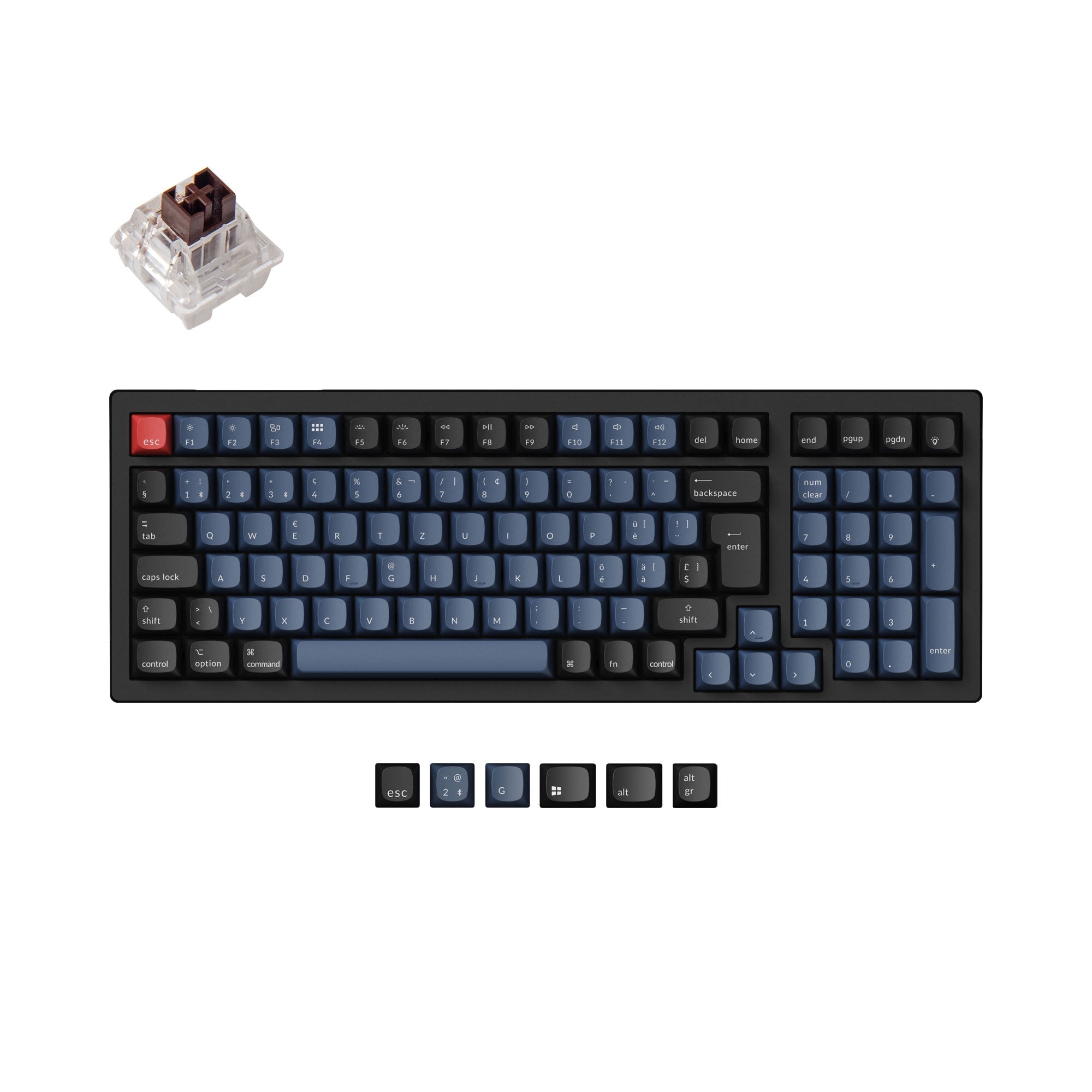Colección de teclado mecánico inalámbrico Keychron K4 Pro QMK/VIA con distribución ISO