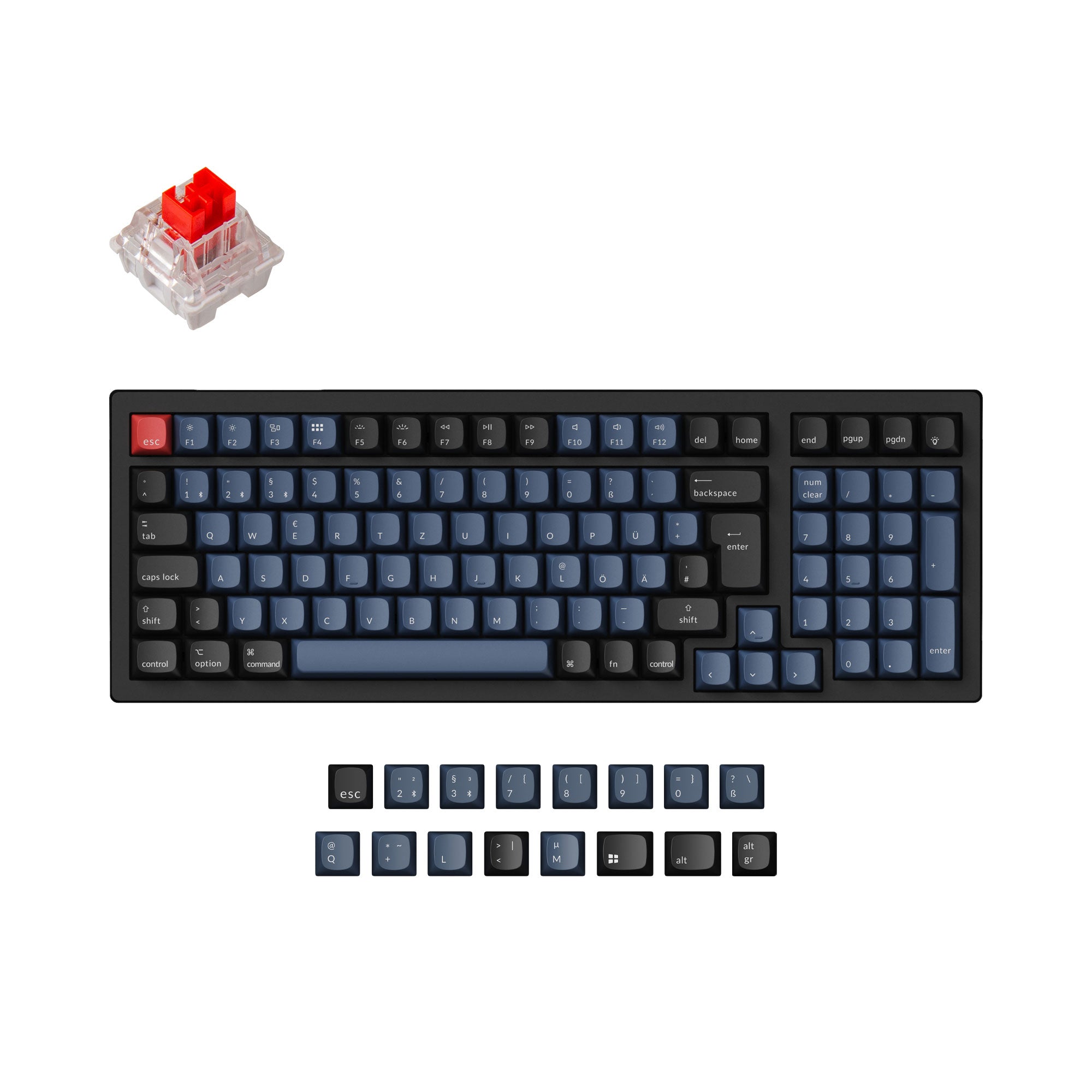 Colección de teclado mecánico inalámbrico Keychron K4 Pro QMK/VIA con distribución ISO