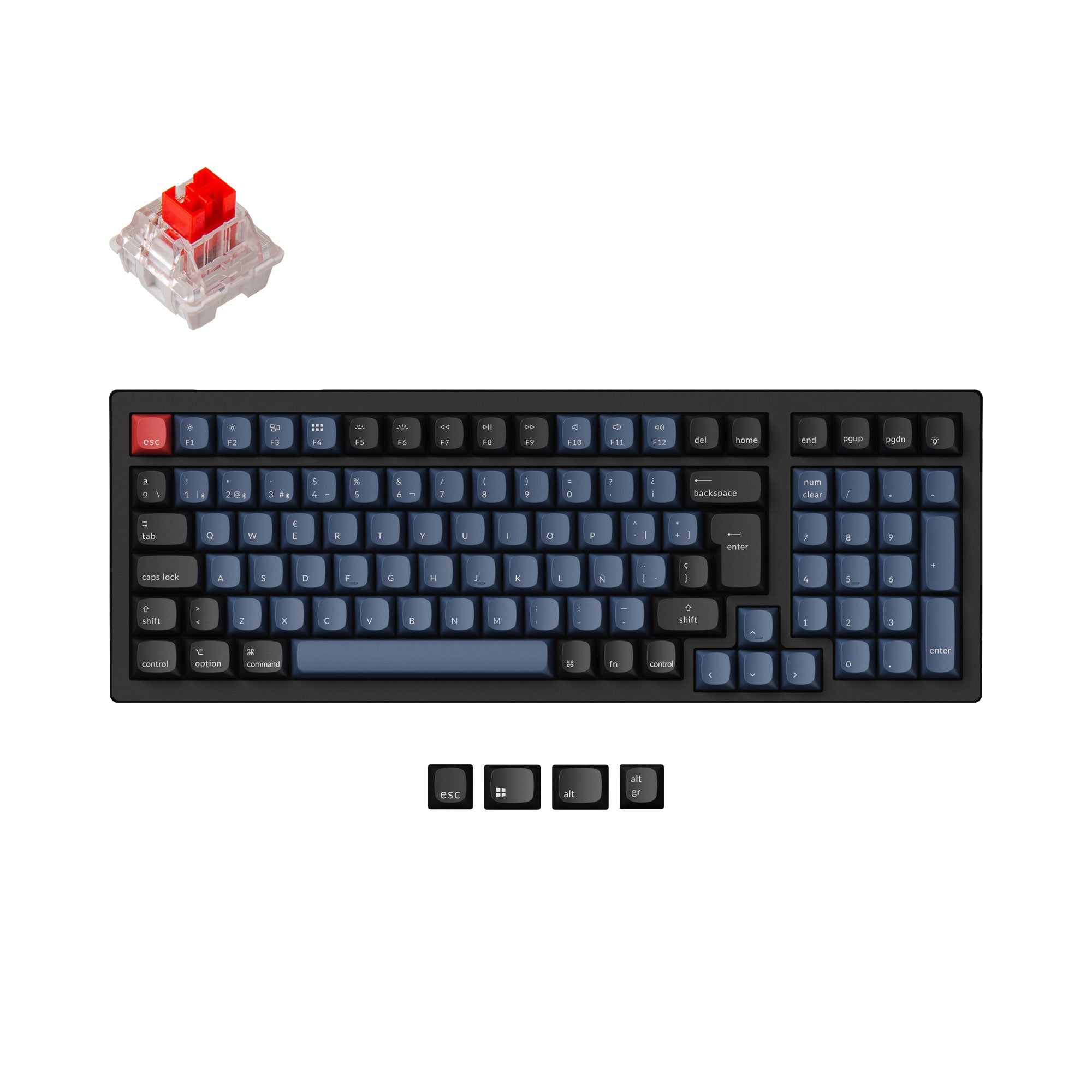 Colección de teclado mecánico inalámbrico Keychron K4 Pro QMK/VIA con distribución ISO