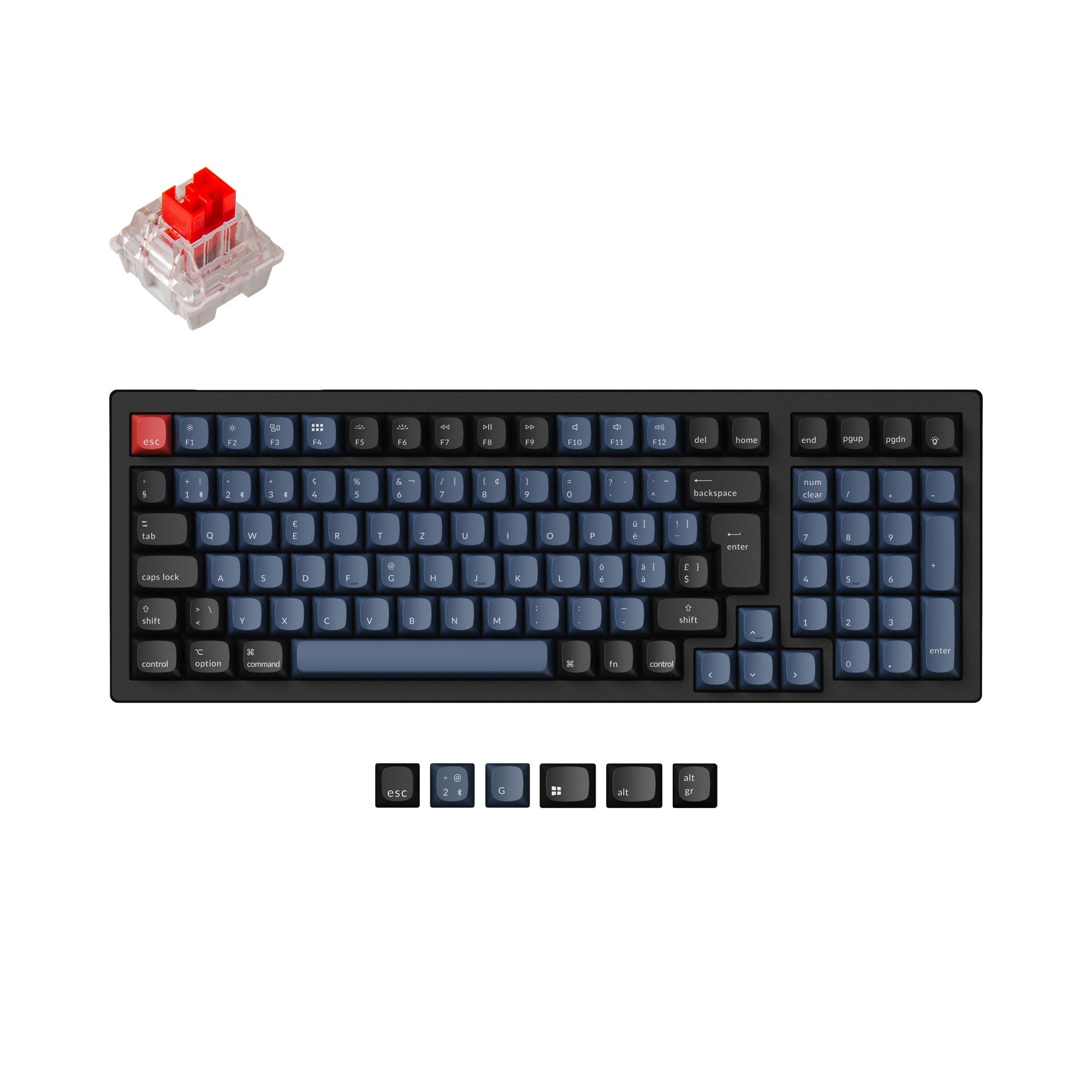 Colección de teclado mecánico inalámbrico Keychron K4 Pro QMK/VIA con distribución ISO