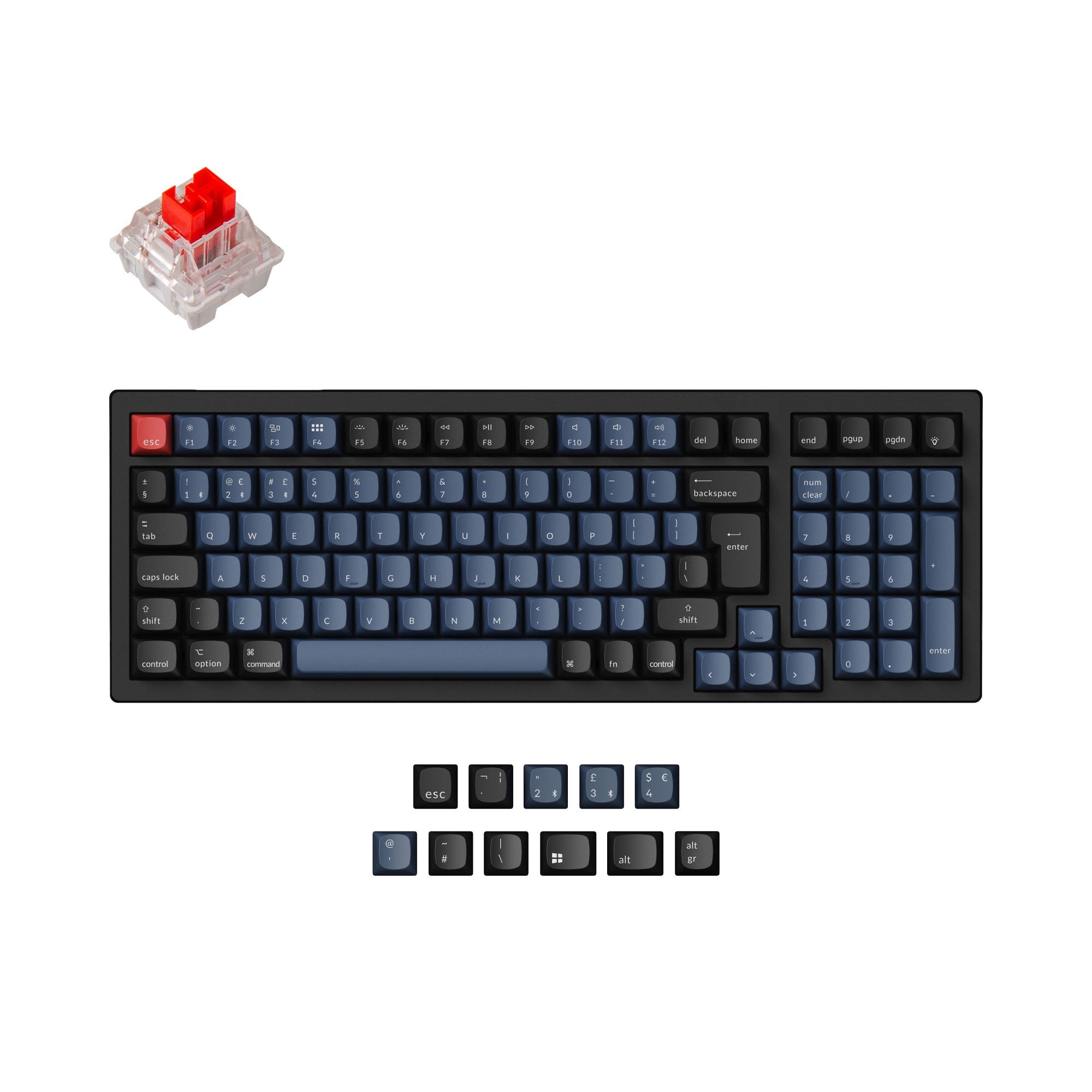 Colección de teclado mecánico inalámbrico Keychron K4 Pro QMK/VIA con distribución ISO