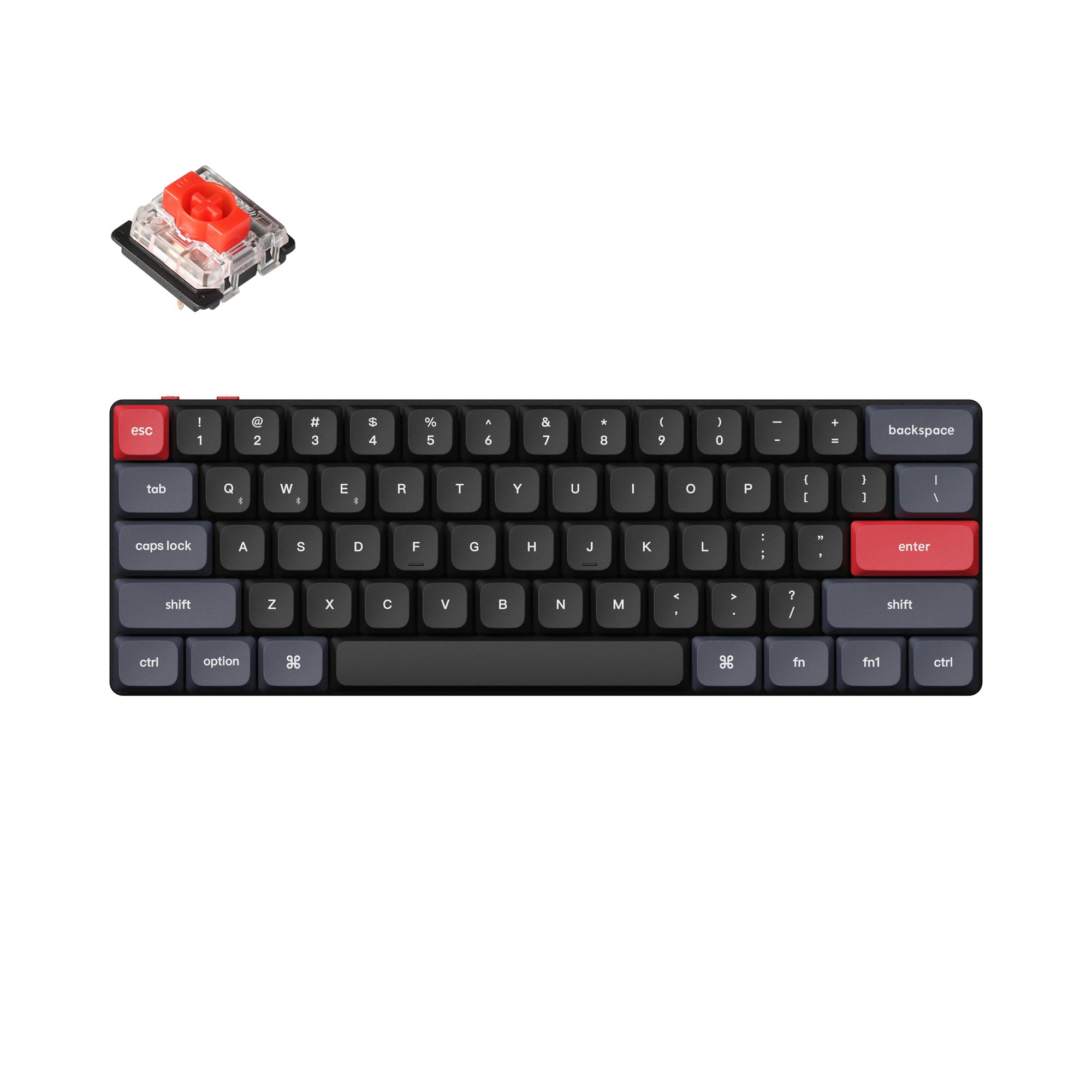 Keychain k12 aluminum mechanical high quality keyboard