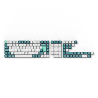 OEM Dye Sub PBT Full Set Keycap Set White Mint - Swiss ISO